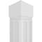 Ekena Millwork Craftsman Classic Square Non-Tapered Nouveau Fretwork Column w/ Standard Capital & Standard Base CC0809ENNVUCSCS - alternate 2